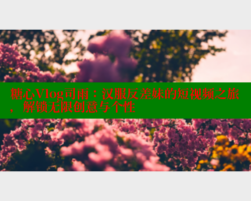 糖心Vlog司雨：汉服反差妹的短视频之旅，解锁无限创意与个性