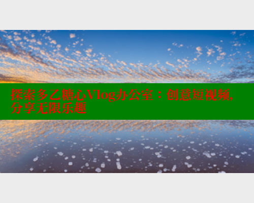 探索多乙糖心Vlog办公室：创意短视频，分享无限乐趣 糖心vlog免费版 第2张