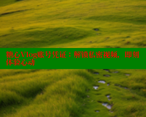 糖心Vlog账号凭证：解锁私密视频，即刻体验心动